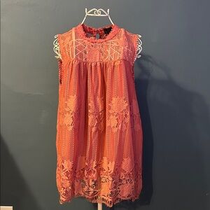 Worthington Elegant Lace Top in Rose